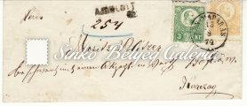 Budapest-Halmi között. Kikiáltási ár: 14.000 Ft 1874. 01. 14. Ajánlott távolsági levél. Kiskőrös-Kiskunhalas között. 203. tétel 1873.03.20. Helyi ajánlott levél Alsó-Kubin-ban. 202. tétel 1872.06.25.