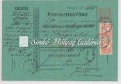 Ajánlott távolsági levél. Osiek-Essek-Budapest között. 2x10 kr. Réznyomású bélyeggel bérmentesítve. / 1875. 11. 16.