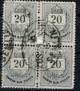 (35 000 HUF) Kikiáltási ár: 13.000 Ft 1874. Színes számú krajcáros. 2 kr. B 11 1/2 fogazattal. Palakék színű, bal felső részén gumi törés. / 1874.