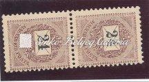 (60 000 HUF) / 1889/90. Blacknumbered krajcar. Electrotype B 11 1/2 perforation without the 10 and 20 krajcar stamps. (60 000 HUF) 1898.