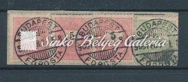 Kikiáltási ár: 85.000 Ft 1899. Fekete számú krajcáros. 15 kr. E 12: 11 3/4 fogazattal. Luxus. / 1899. Black-numbered krajcár. 15 kr. E 12: 11 3/4 perforation.