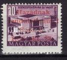 Soproni felülnyomás MEFESZ 70 ﬁlléres bélyegen, hátoldali garancia bélyegzővel. (115 000 HUF) / 1956.