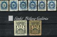 tétel Kikiáltási ár: 7.500 Ft 1873. Távírda bélyeg Kőnyomat, teljes sor 441. tétel 1874. Réznyomat Teljes sorozat, színváltozatokkal.