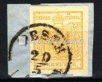 Typography Stamp on piece 2 krajcár, black colored machine-made paper type III. with "HERMANSTADT" stamping. 25 Gp. Kikiáltási ár: 12.000 Ft kivágás 1850.