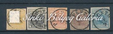Single circle and oval local OEDENBURG cancellation. Rare! (Gudlin) Kikiáltási ár: 10.000 Ft 1850.11.24. Távolsági levél ALBA (Székesfehérvár)-Bécsbe küldve. 6+3 krajcáros I.