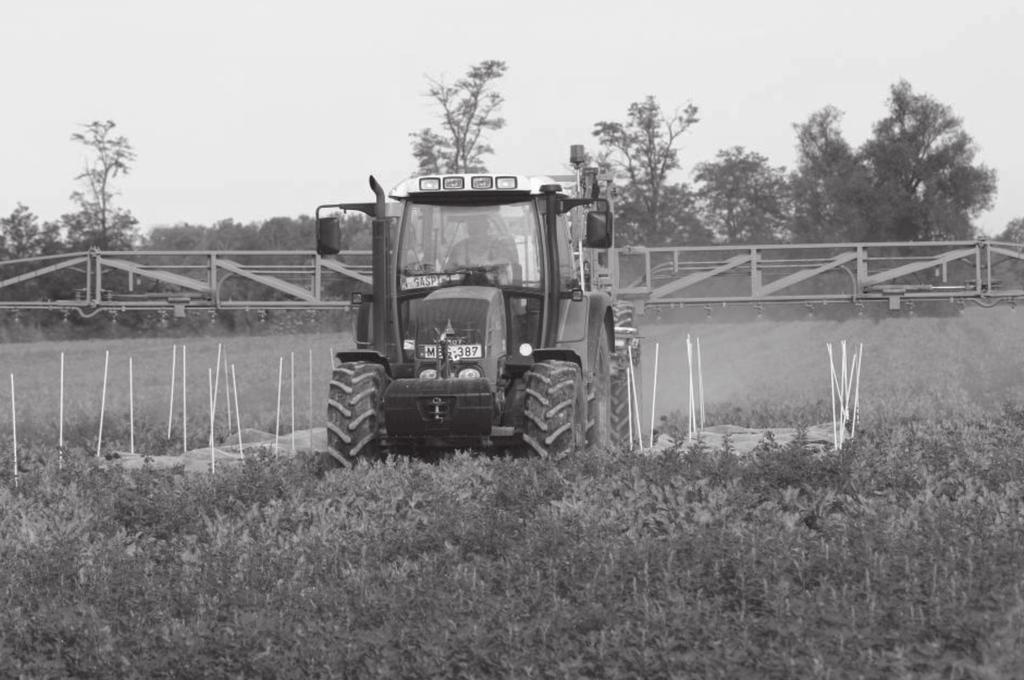 56 Magyar Gyomkutatás és Technológia 2012. XIII. évf. 2. sz. 2. ábra: A második gépi herbicid kezelés, 2012, május 21.