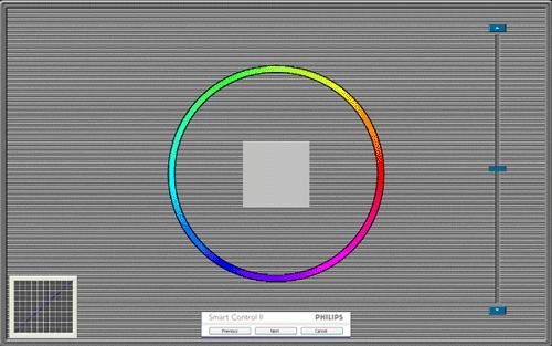 Az előző gomb le van tiltva, amíg a második szín képernyőre nem lépett. A tovább gombbal a következő képernyőre léphet (6 db. beállító képernyő).