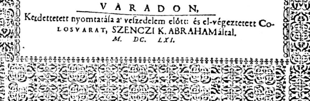 ISMERJÜK-E A RÉGI NYOMDÁSZAINKAT? is. Itt éppen munkában volt a hatalmas terjedelmű Váradi Biblia nyomtatása.