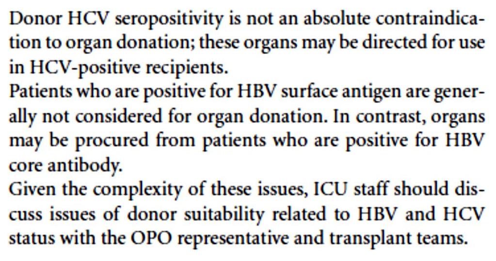 Kizáró körülmények tisztázása Vírus infectio-hcv HCV szeropozitív donorból szerv transzplantálható szeropozitív recipiensbe