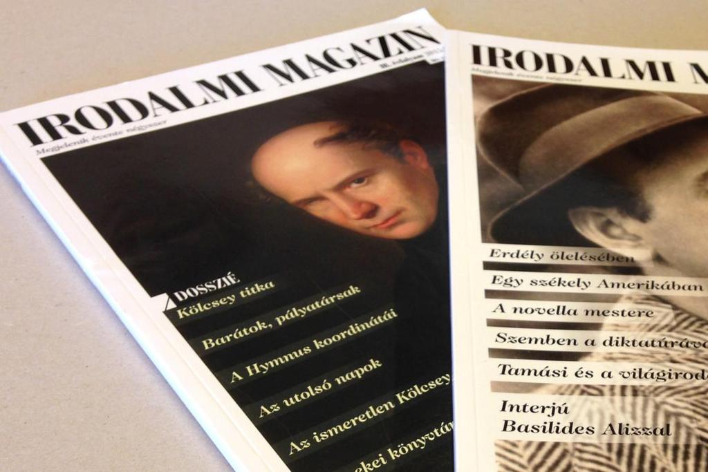 8. Irodalmi magazin 2015/3. Kölcsey Ferenc A Magyar Napló és az OSZK negyedévi időszakos, tematikus kiadványa, főszerk: Jánosi Zoltán. [11]9. Irodalmi magazin 2015/4.