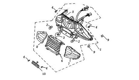 F-3 HÁTSÓ LÁMPA Tail light assembl 1 F1701-MK2-0000 HÁTSÓ LÁMPA