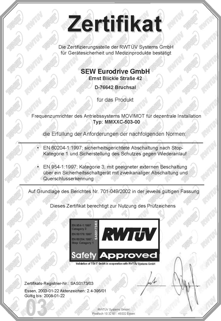 2 Tanúsítvány Biztonsági koncepció 54122AXX 8 Kézikönyv