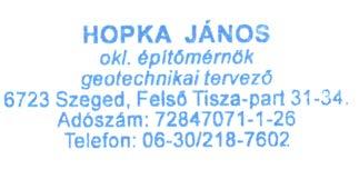 3 ahol a talaj és a talajfizikai jellemzők alapján valószínűsíthető talpellenállás tájékoztató jelleggel σa= 190 kn/m 2. A talaj törési ellenállása meghatározható az EUROCODE7 geotechnikai tervezés 1.