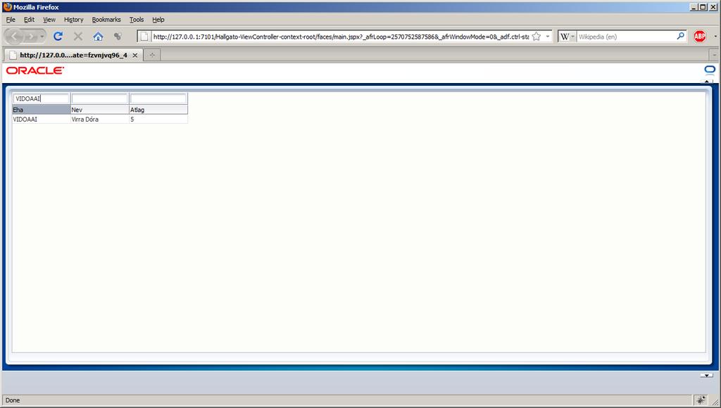 Az elkészült oldal Az elkészített oldalunk Mozilla Firefox vagy Internet Explorer böngésző