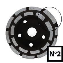 használata javasolt, növeli a szerszám élettartamát és csökkenti a porképződést D 115 x 22,23 050711514001 125 x 22,23 050712514001 ABRABORO gyémántszemcsés betoncsiszoló N o 2 - gyémátszegmensek két