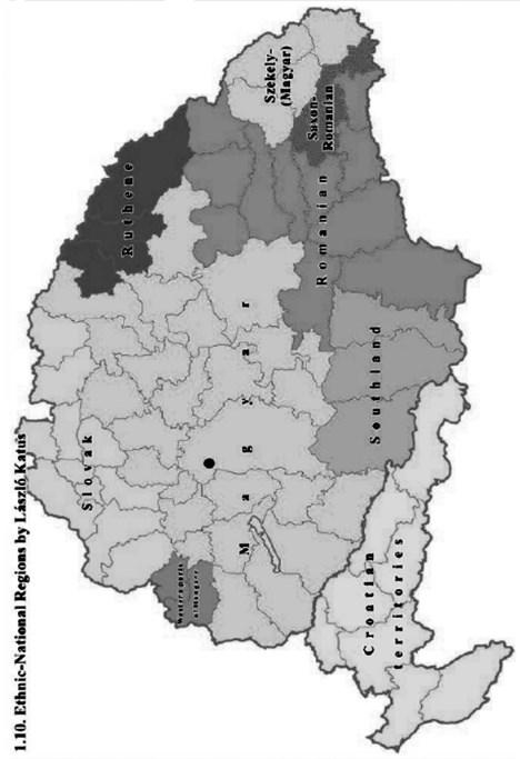 1.a) Keleti Károly (KSH) statisztikai régiói 1.b) Fodor Ferenc felosztása Kemény György alapján 1.
