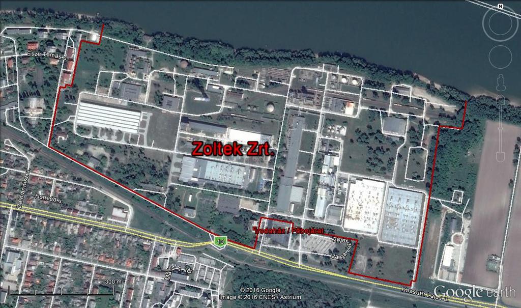 3 Az üzem környezetének bemutatása 3.1 Elhelyezkedés, megközelítés A ZOLTEK Zrt. (továbbiakban: Gyár) Nyergesújfalu, Varga József. tér 1. szám alatt található. A Gyár a 10-es útról közelíthető meg.