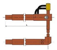KAROK - KARPÁROK PN 36 - PN 42 - PN 140 X Karok Ø40 mm PN 36 - PN 42 függesztett ponthegesztőkhöz SD = FELSŐ EGYENES KAR ID = ALSÓ EGYENES KAR SI = FELSŐ FERDE KAR II = ALSÓ FERDE KAR EGYENES KAROK L