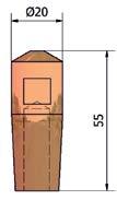 Síkelektróda Ø30 mm 5 db/csomag 4 CAXEG025 E-88/30 70 mm lapos