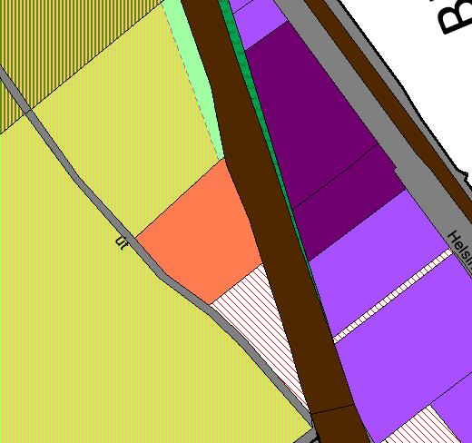 Területfelhasználás K-Sz Szennyvízkezelés területe Ev Véderdő terület 2. Közlekedési infrastruktúra Nem érinti 3.A Épített környezet Nyilvántartott régészeti terület érinti 3.