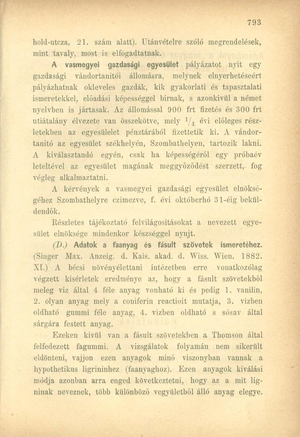 hold-utcza, 21. szám alatt). Utánvételre szóló megrendelések, mint tavaly, most is elfogadtatnak.