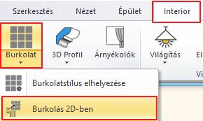 Tükör: Fal kiterítésének létrehozása Hozzon létre egy tükröt a mosdók fölé: Először is aktiválja az alaprajzi ablakot.