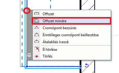 vonallánccal-t. Rajzolja meg a lábazat referenciavonalát.
