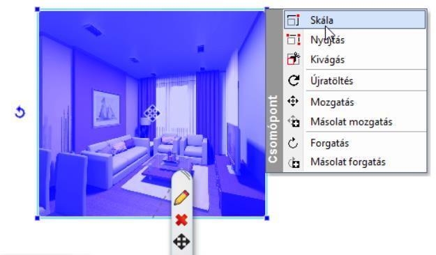 5. Workshop: Dokumentáció készítés 161 Kép nyújtása A parancs a kijelölt kép