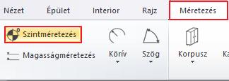 5. Workshop: Dokumentáció készítés 175 Szintkóta Válassza a Menüszalag / Méretezés / Szintméretezés parancsot.