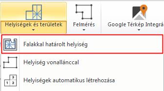 Falakkal határolt helyiség Ha a helyiség falakkal határolt, ajánljuk a Falakkal határolt helyiség parancs használatát.