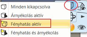 6. Workshop: Fények 223 Jelölje ki az elhelyezett objektumot, és az oldalt megjelenő Tulajdonságoknál írja át a relatív magasság értékét 2.