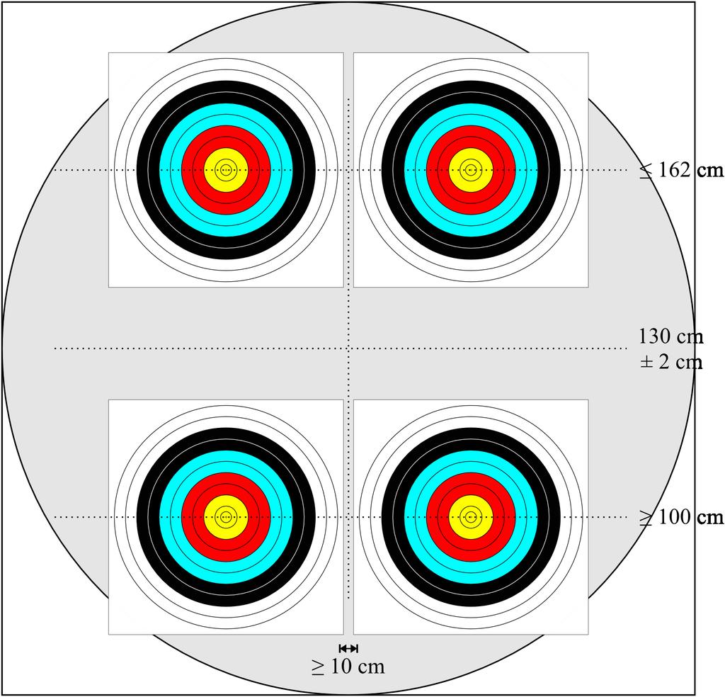 Image 12: 4 x 4 40cm Target Face for Indoor 4 x 4 háromszögű hármas lőlap