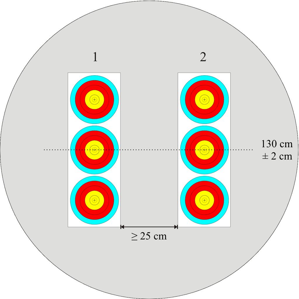 Image 15: 2 x 3 Vertical Triple Target Face for Indoor 1 x 3 horizontális hármas lőlap