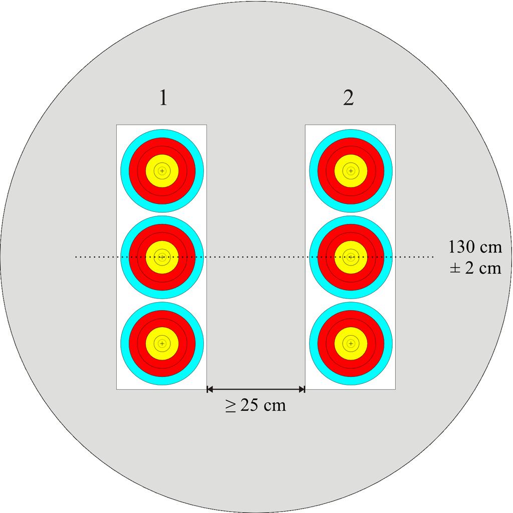 Image 15: 2 x 3 Vertical Triple Target Face for Indoor 1 x 3 horizontális hármas lőlap