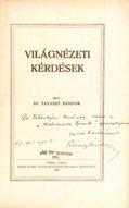 század végén készült félvászon-kötésben, a gerincen aranyozott címfelirattal. 12.000,- 536. 537. 536. Temesváry László Mi lesz velünk? [Budapest, év nélkül. Centrum.] 85 + [2] p.