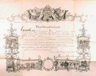 papírfelzetű- illetve vörös viaszpecséttel. Korabeli, vászonnal erősített gerincű keménytáblás papírkötésben, viseltes állapotban.