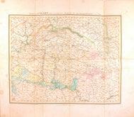 k. geologische Reichsanstalt aufgennomen von --. [Bécs], 1861. Nyomda nélkül. Színes, lithografált térképlap, mérete: 68.5 x 51,5 cm. Kiadói vászonra kasírozva, a két fele elvált.