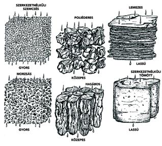 b) Fizikai féleség és talajszerkezet A talajok fizikai féleségét, más néven textúráját az ásványi részek szemcseméret eloszlása határozza meg.
