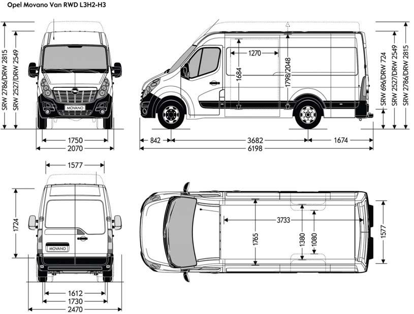 Méretek úly és terhelhetőség Panel Van hátsókerékmeghajtás (RWD) LH2 szimpla LH szimpla LH2.5t dupla LH24.5t dupla LH.5t dupla Műszaki Adatok LH4.