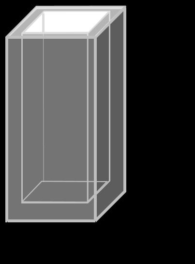 IV) Arkhimédész nyomában (15 pont) Andris lemérte, hogy a szobájuk asztalán álló, négyzetes oszlop alakú, üvegből készült váza alapélei 5 cm hosszúak, magassága 3,2 dm-es, a falvastagsága pedig