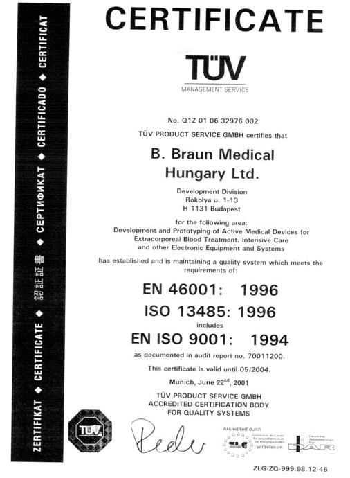 QMS ( ISO13485) Certificate + EC