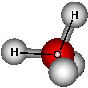 A vízmolekula szerkezete Egyik legkisebb molekula: alig nagyobb, mint egy atom Tetraéder szerkezet izolált molekulában: 104.