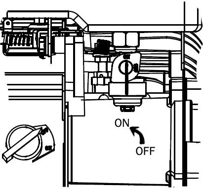 Mozgassa a gázkart fokozatosan ON (BE) helyzetbe, miután a motor felmelegszik.(4-14. ábra) Mozgassa a gázkart teljesen balra (nagy sebesség).(4-15. Ábra) 4-10. ábra 4-11. ábra 4-12. ábra 4-13.