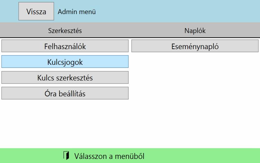 A Back gombbal kiléphetünk a menüpontból.