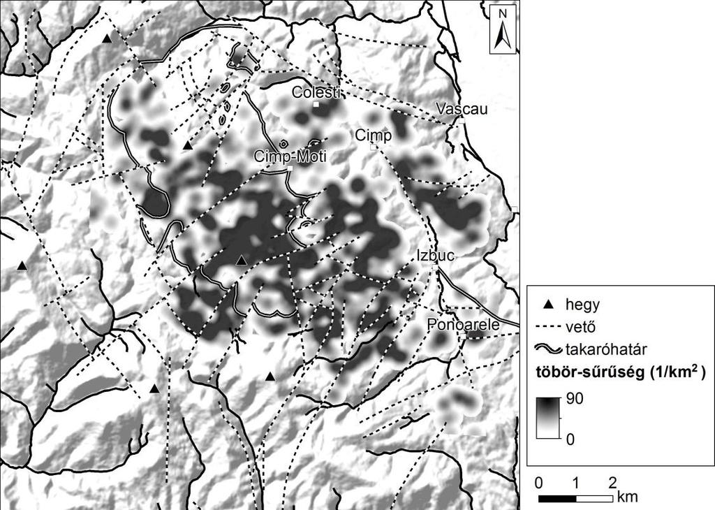 nyagolható (terepi felméréseink alapján a térképen átlagosan 19%-kal kevesebb töbör van).