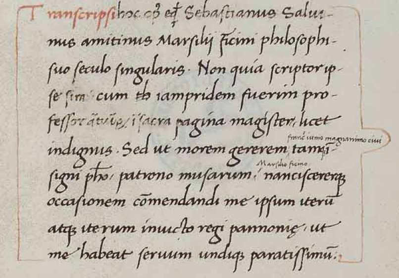 másolását ezek szerint nem Franciscus Junius fejezte be végül. 783 (Salvini nevéhez fűződik Ficino I. és II. leveleskönyvének a szerkesztése és másolása is.) Utalás Salvini másolására (Cod. Guelf.