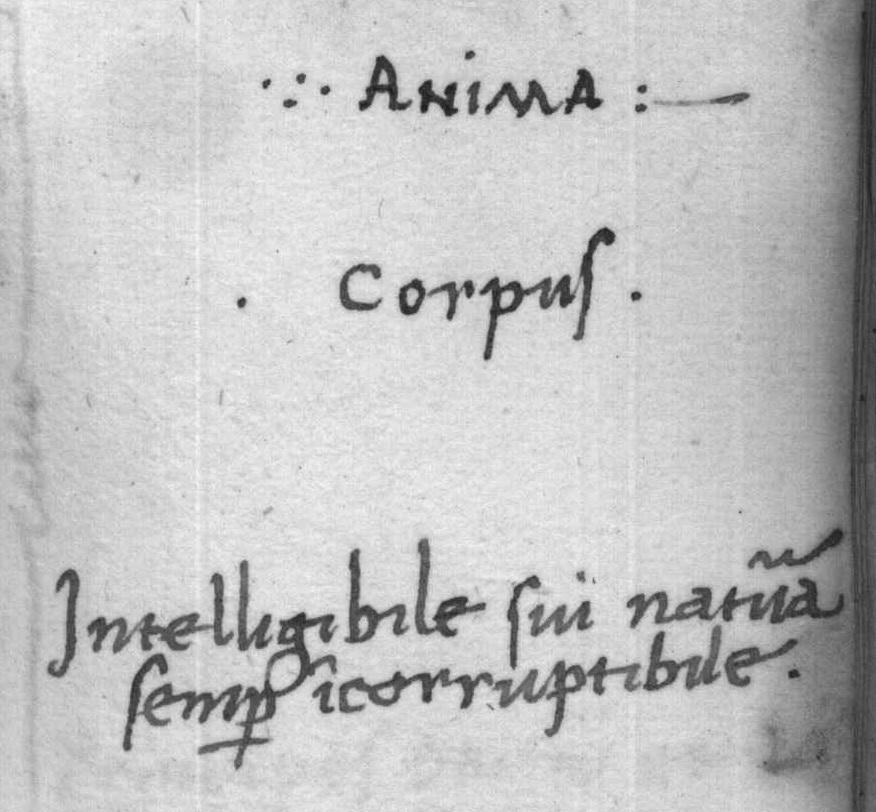 fejezet egy részletéhez írt Demonstratio de immortalitate ANIMI széljegyzettel. A lélek halhatatlanságát taglaló XXV.