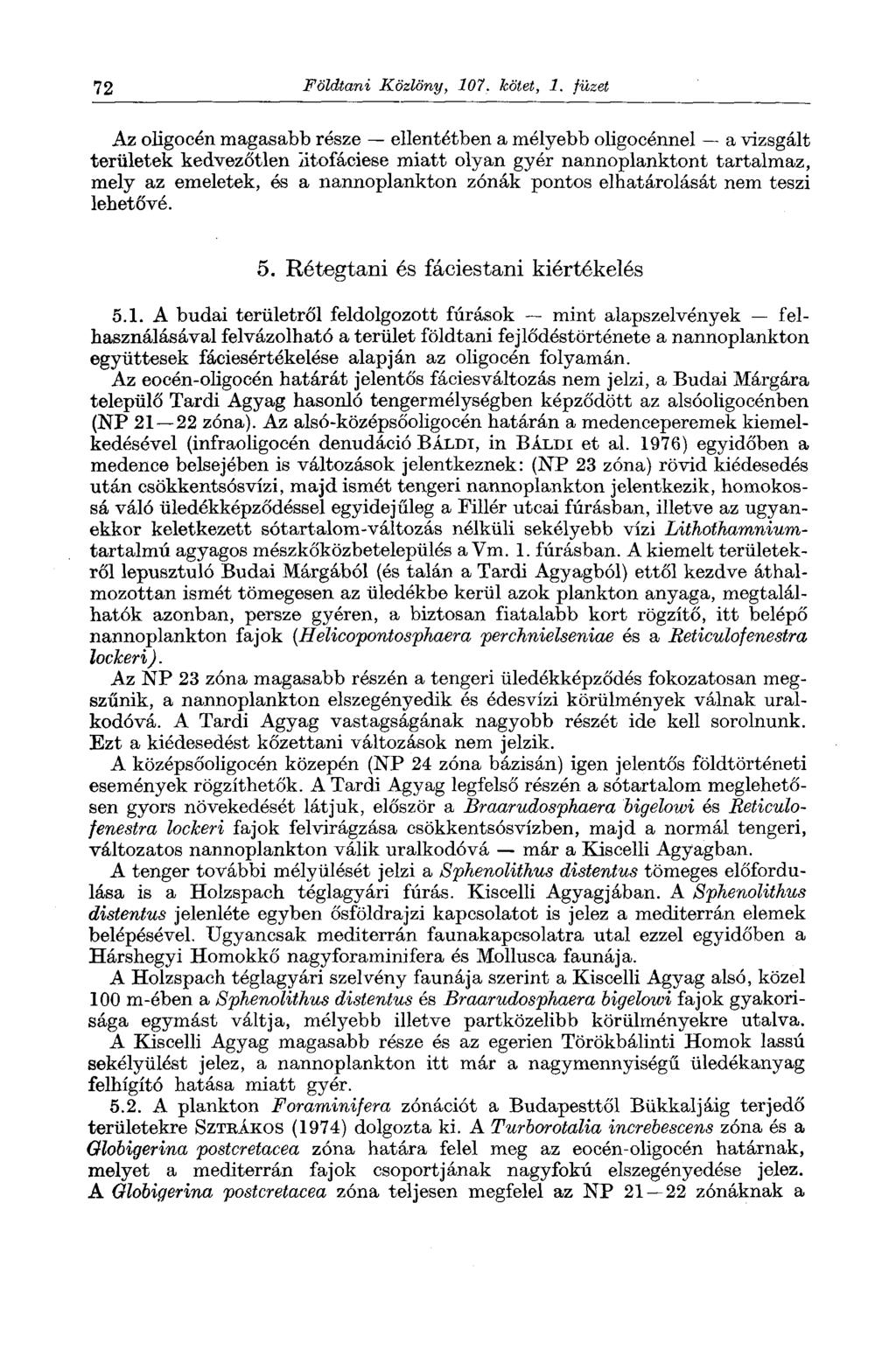 72 Földtani Közlöny, 107. kötet, 1.