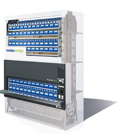 Kardex Remstar Vertical Carousel Family Vertical Carousel Module RS 180 Könnyű súlyú áruhoz (polconként legfeljebb 180 kg), mint például textíliákhoz és dobozokban