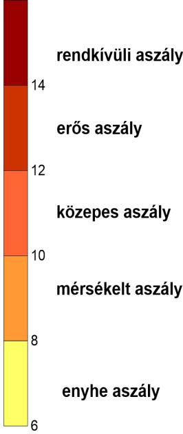 Aszály-előrejelzés Az alábbi ábrán az átlagosnál szárazabb időjárási forgatókönyv alapján szemléltetjük az idei aszályhelyzet várható alakulását.